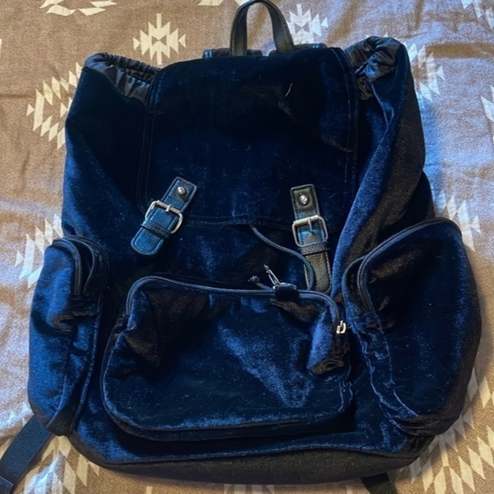 Black Sued Backpack